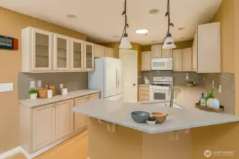Virtually staged Kitchen