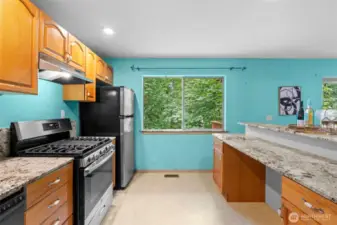 A unique feature! This separate full kitchen is perfect for multi-generational living or extended-stay guests.