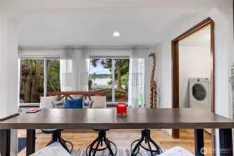 Dining area laundry room other sideanother great view of lake