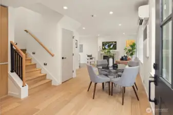 Welcoming entryway and dining area