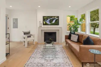 Cozy fireplace