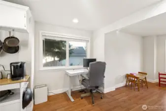 Dining space off of kitchen