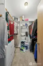 Walk in closet off of primary