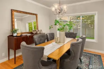 Formal dining area is perfect for entertaining guests.