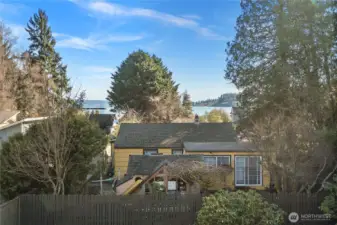 Beautiful view from the upstairs balcony.