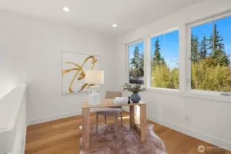 Bonus space upstairs - perfect for office, reading nook, or exercise space