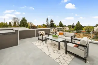 South facing rooftop deck provides plenty of space for relaxing or entertaining!