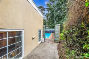 Private pathway from Primary Suite to Swimming Pool.