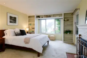 Primary bedroom (with fireplace)