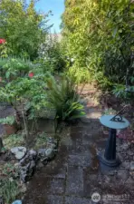 Back garden is romantic and full of lovely details