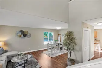 View as you are heading upstairs