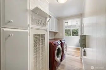 Laundry and utility hallway