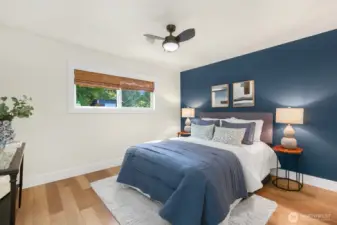 Southern facing bedroom is spacious