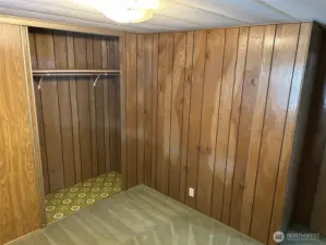 Vintage paneling and ample storage