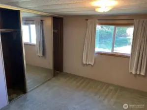 Large double doored closet.