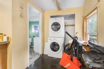 Stacked washer/dryer in the additional dwelling