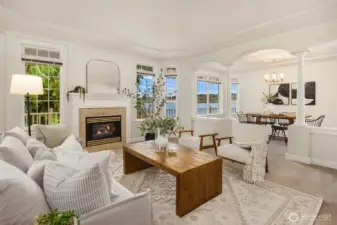 Another view of living room looking towards formal dining.