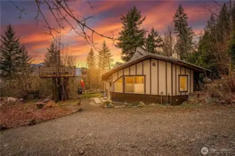 Some exterior photos may feature enhanced sunset colors for marketing presentation