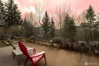 Patio with stunning territorial mountain views