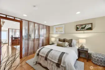 This level of the home was designed to allow for the most natural light.