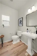 Main level powder room.