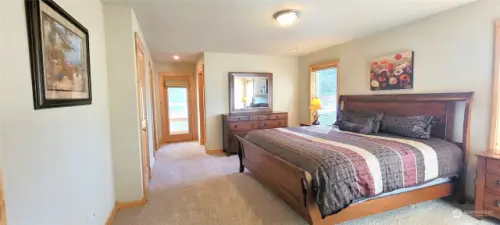 Main bedroom with 2 closets and sun room