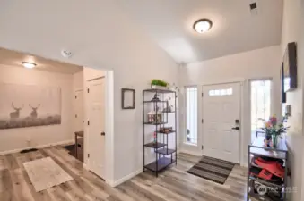 Large entry area and hallways throughout home.