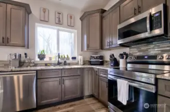 Light and bright kitchen.