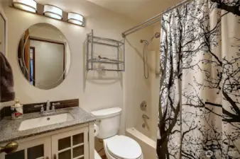 Full bath to service both bedrooms with updated vanity.