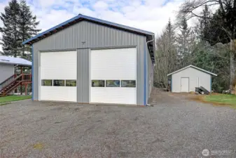 Detached smaller shed that was used for wood working also offers additional opportunities for storage or more hobby space!