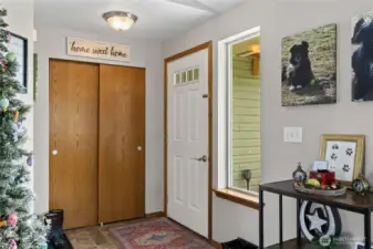 entry area with closet