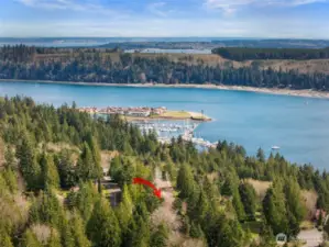 Another view of the marina and Inn at Port Ludlow, with the bay and the Hood Canal beyond. Welcome home to your gorgeous northwest home on Rainer Lane and enjoy the Olympic Peninsula lifestyle!