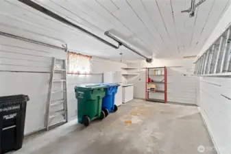 Attached single car garage with direct access to lower level of the home.