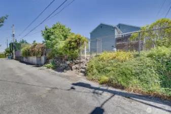 View of home from alley.