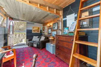 Guest House (Main Floor) with ladder to sleeping loft.