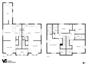 Floor plan upstairs and downstairs