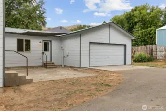 Patio and Garage