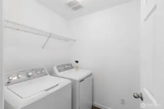 Laundry is on the second floor. Washer and dryer stay!
