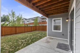 Patio and fully fenced yard.