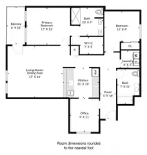 Spacious floor plan.
