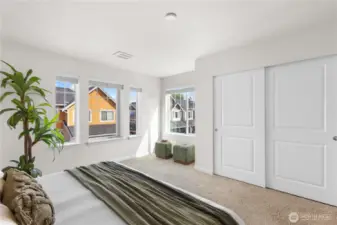 Wrap around windows bring in brilliant natural light.