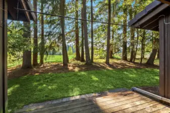 Back deck off Dining room and living room