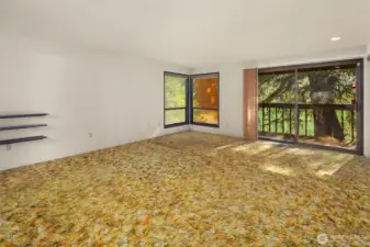 Primary bedroom with deck