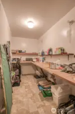Large walk in pantry just off of the kitchen