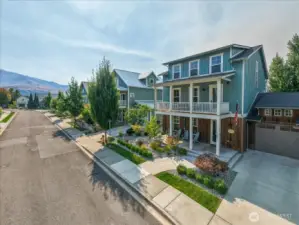 Exterior view of home facing southwest.