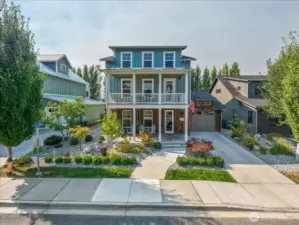 Exterior view of home facing west.
