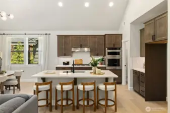 Kitchen with plenty of storage.