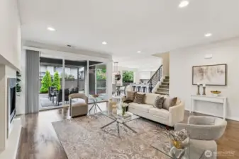 Great room opens to back deck