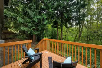 Privacy and views from the back deck surround you.
