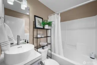 First floor full bathroom.